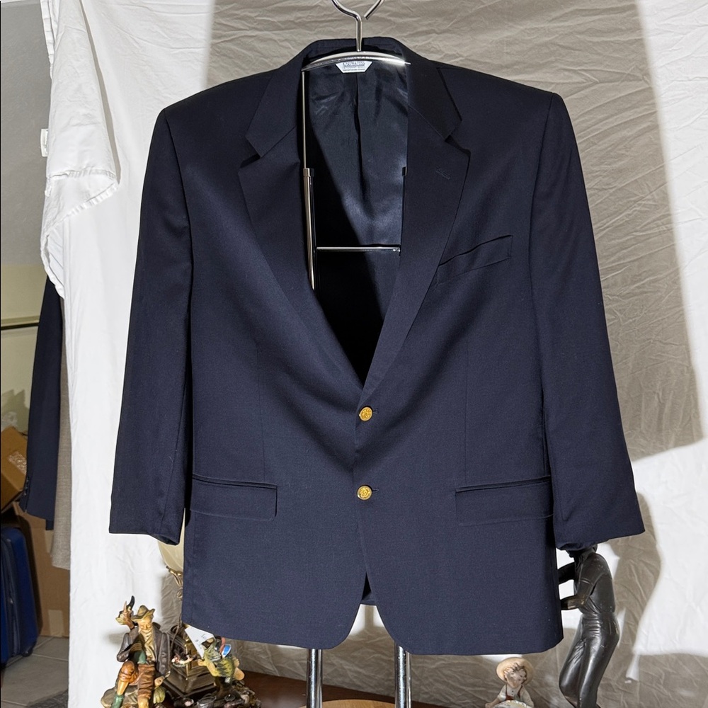 Joseph & Feiss Navy Blazer with Brass Buttons